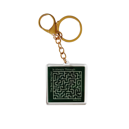 Robert Frost Poet Acrylic Keychain and Bag Charm