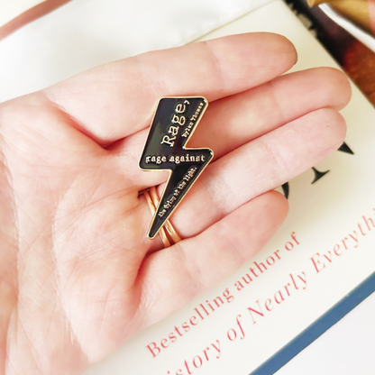 Dylan Thomas Rage Pin