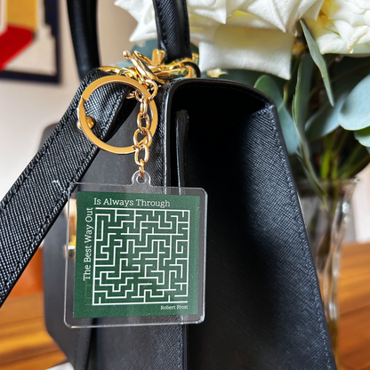 Robert Frost Poet Acrylic Keychain and Bag Charm